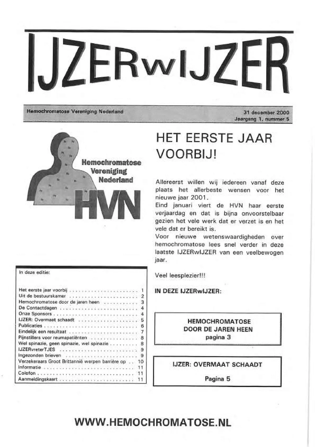 Omslag IJzerwijzer 5, december 2000